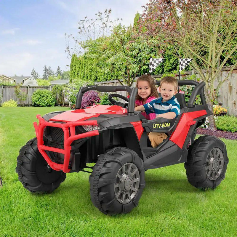 Battery Operated Kids SUV Ride-On Truck with MP3 Player, Bluetooth, LED Lights, and 3 Speed Options