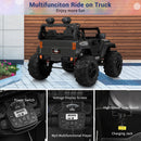 Kimbosmart 24V Electric Battery-Powered Children's Ride-On Vehicle Truck Featuring LED Lights, MP3 Player, and Bluetooth Connectivity