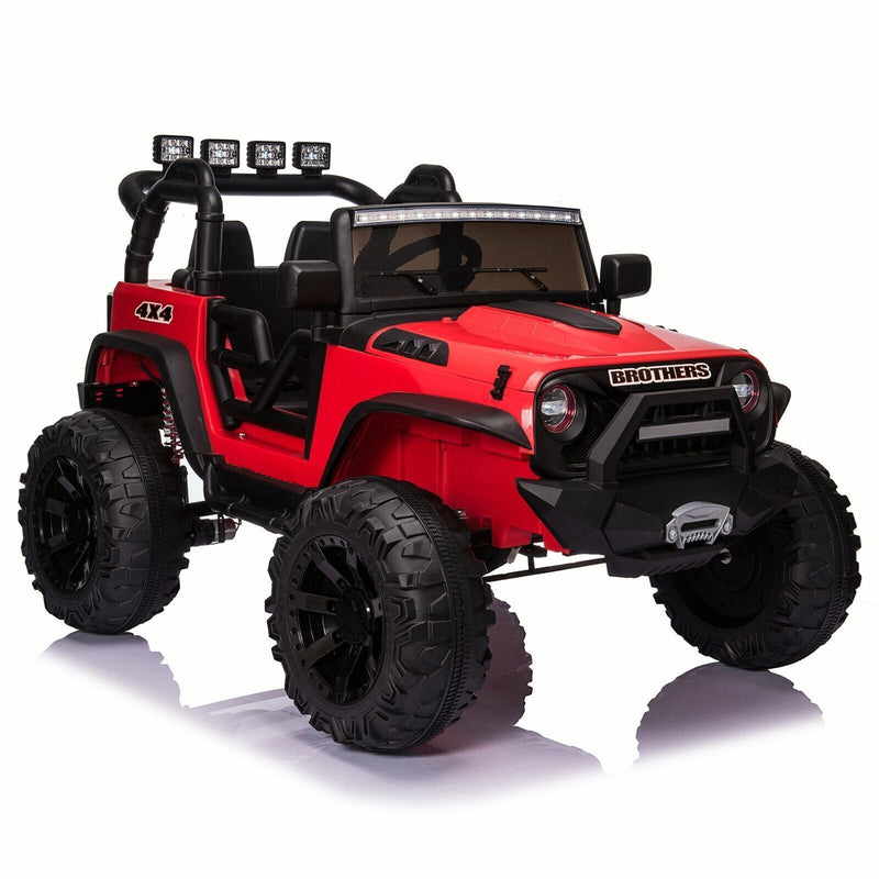 24V Battery-Powered Kids Ride On Truck with Trailer and RC Control - 3 Speeds, Camo Design
