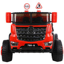 12V Electric Construction Toy - Dump Truck with Moving Bed and Shovel