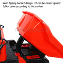 12V Electric Construction Toy - Dump Truck with Moving Bed and Shovel