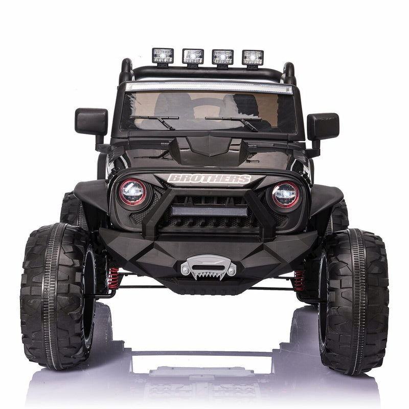 12V/24V Kids Ride-On Truck Car Jeep with LED Lights & Remote Control - 2 Sizes Available