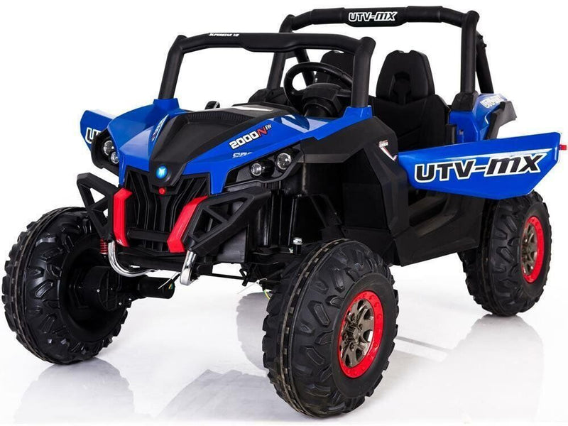 12v Blue Mini Moto UTV 4x4 (2.4ghz Remote Control) Electric Ride-On Vehicle - Two Seater for Toddlers