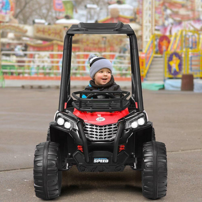 12V Children's Ride-On Electric Off-Road UTV Truck with Remote Control, Music Player, and LED Lights