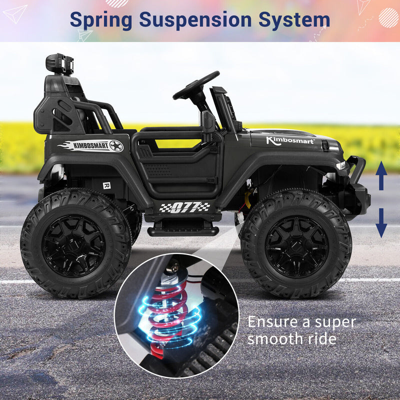 Kimbosmart Electric 24V All-Terrain Children's Ride-On Truck with MP3 Player, LED Lights, and Remote Control