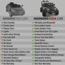 12V 2 Seater Children's Ride-On Jeep Truck - 2 High-Performance Motors, Illumination, Rubber Wheels + Remote Control