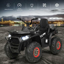 Kids Ride-On Toy Vehicle Quad ATV 14" - Black, MP3 Player, LED Lights - Suitable for 3+ Years