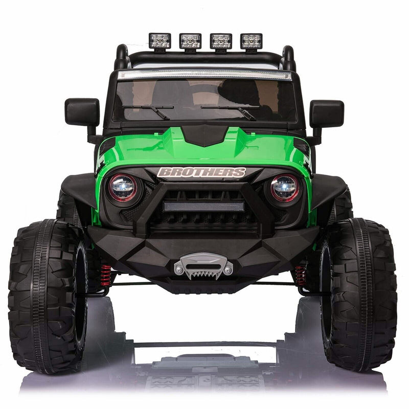 12V/24V Kids Ride-On Truck Car Jeep with LED Lights & Remote Control - 2 Sizes Available