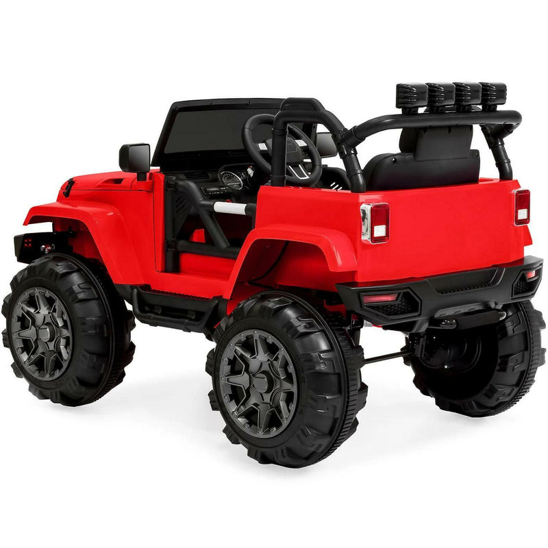 Children's Ride-On Toy Truck Vehicle Battery Operated 12V Remote Controlled for 3-8 Year Olds - Red Color