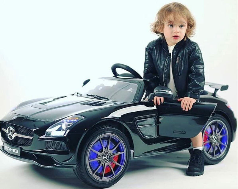 2023 Carbon Silver SLS AMG Mercedes Benz Toy Car for Children 12V Electric Kids Ride-On Vehicle
