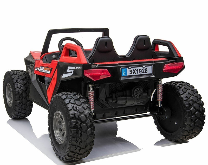 Red 24V Kids Ride-On Car 4×4 UTV Buggy with Remote Control and Bluetooth Connectivity