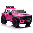 Custom Edition Pink 24V FORD F450 Ride-On Car Truck for Kids with 2 Seats, Remote Control, and LED Lights
