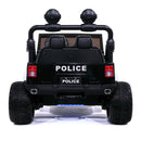 24V Dual Seater Children's Electric Police Vehicle, Off-Road Truck Jeep, 2 High-Powered Engines, Pneumatic Wheels, Remote Control Operation