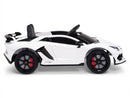 12V Lamborghini Aventador SVJ Kids Ride On Car with Remote Control, Leather Seats, and MP3 Player