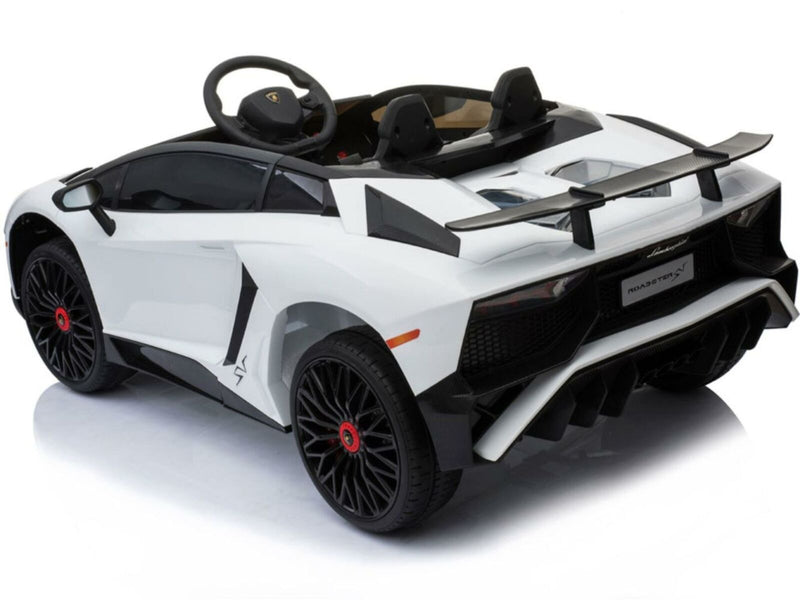 12v White Lamborghini Electric Ride-On Car for Kids with Remote Control
