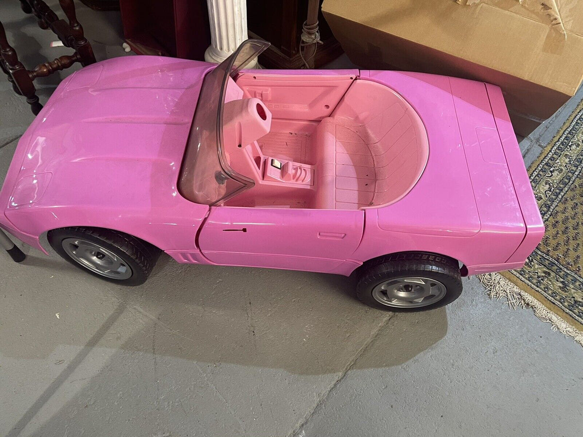 Pink barbie corvette power wheels on sale