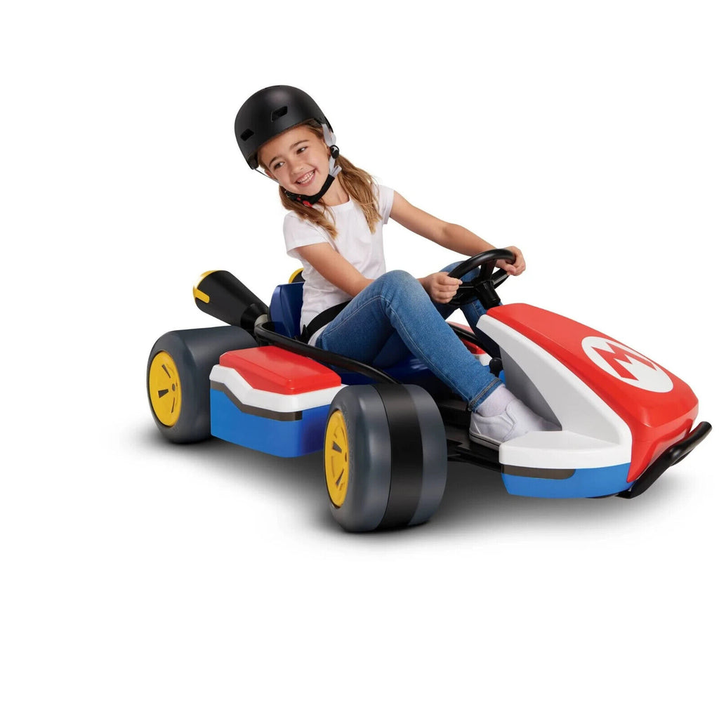 Mario Riding Car Nintendo Super Mario Kart 24 Volt 3-Speed Drifting Ride-on 8 MPH Read