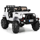 12V Kids Remote Control Truck Car with LED Lights in White