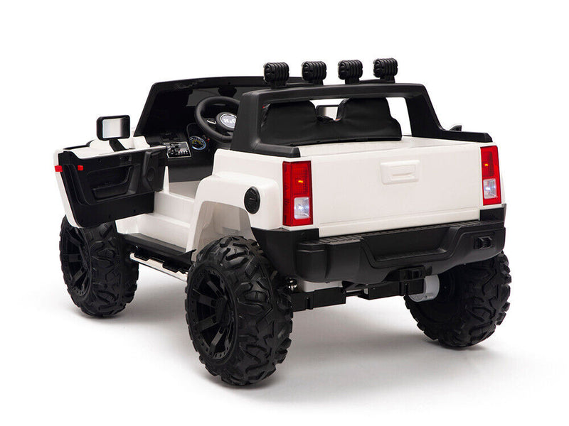 12V Children's White HumStyle Truck Ride On with Remote Control