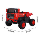 12V Battery-Operated Children's Dump Truck 2 Seater RC Electric Scoop