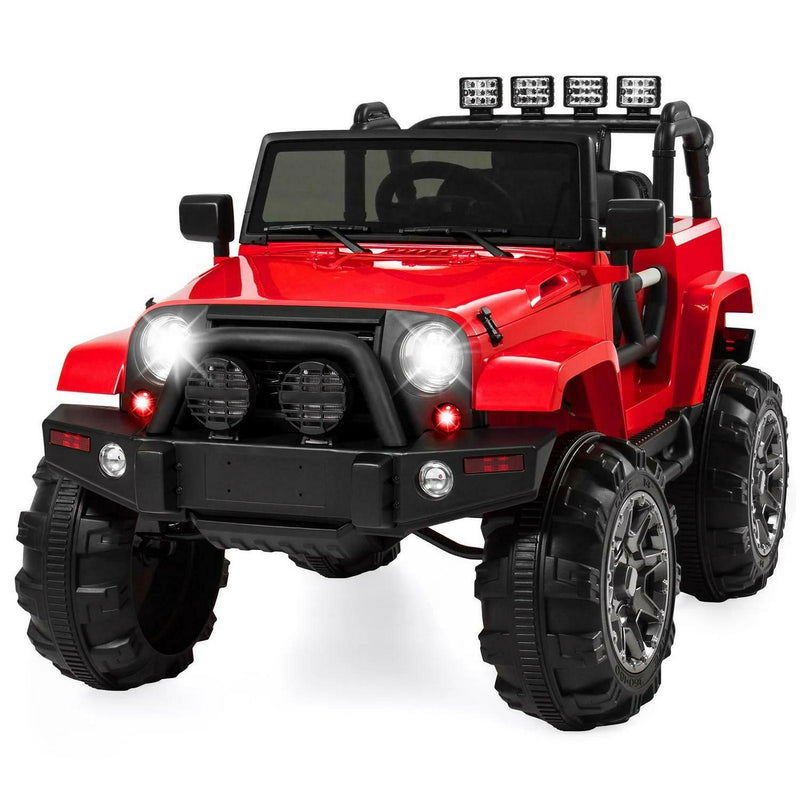 Children's Ride-On Toy Truck Vehicle Battery Operated 12V Remote Controlled for 3-8 Year Olds - Red Color