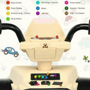 Yellow 12V Electric Ride-On Quad for Kids with Music and LED Lights