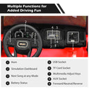 Licensed GMC 2-Seater Kids Ride On Truck with RC Control and Storage Box - Red