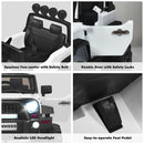 2-Seater Battery-Powered Jeep Car for Kids with Parental Remote Control - White