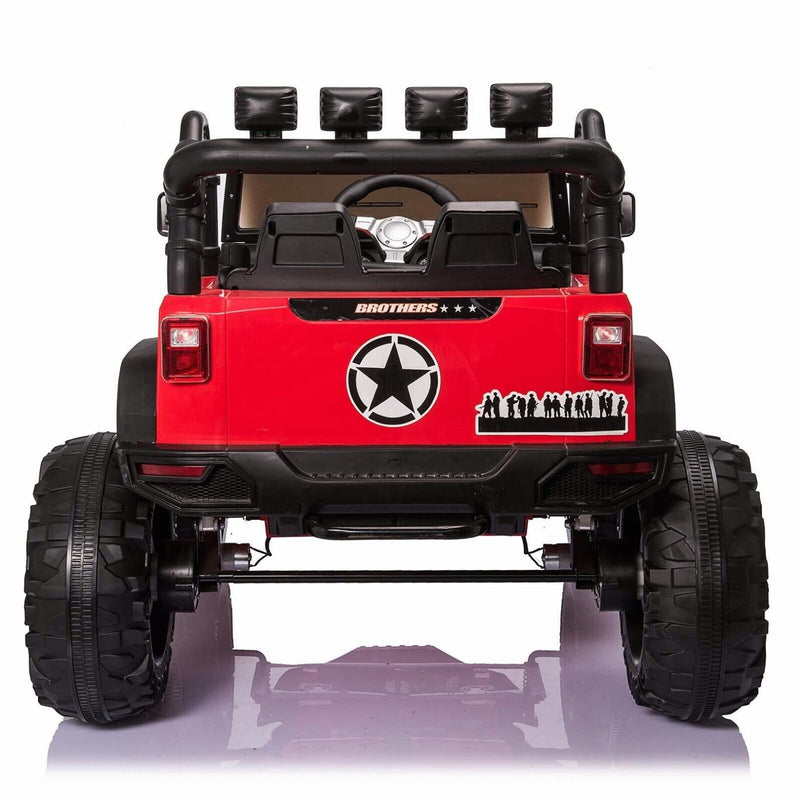 12V/24V Kids Ride-On Truck Car Jeep with LED Lights & Remote Control - 2 Sizes Available