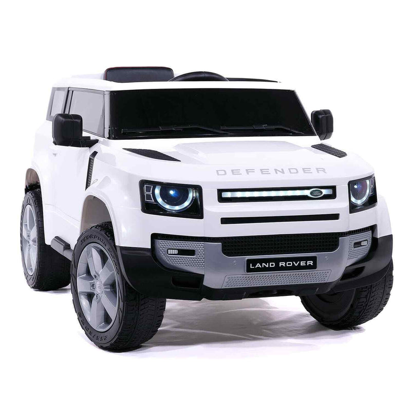 Licensed Land Rover Defender Kids Ride-On Car with LED Lights, MP3 Player, and Remote Control - 12V SUV for Girls