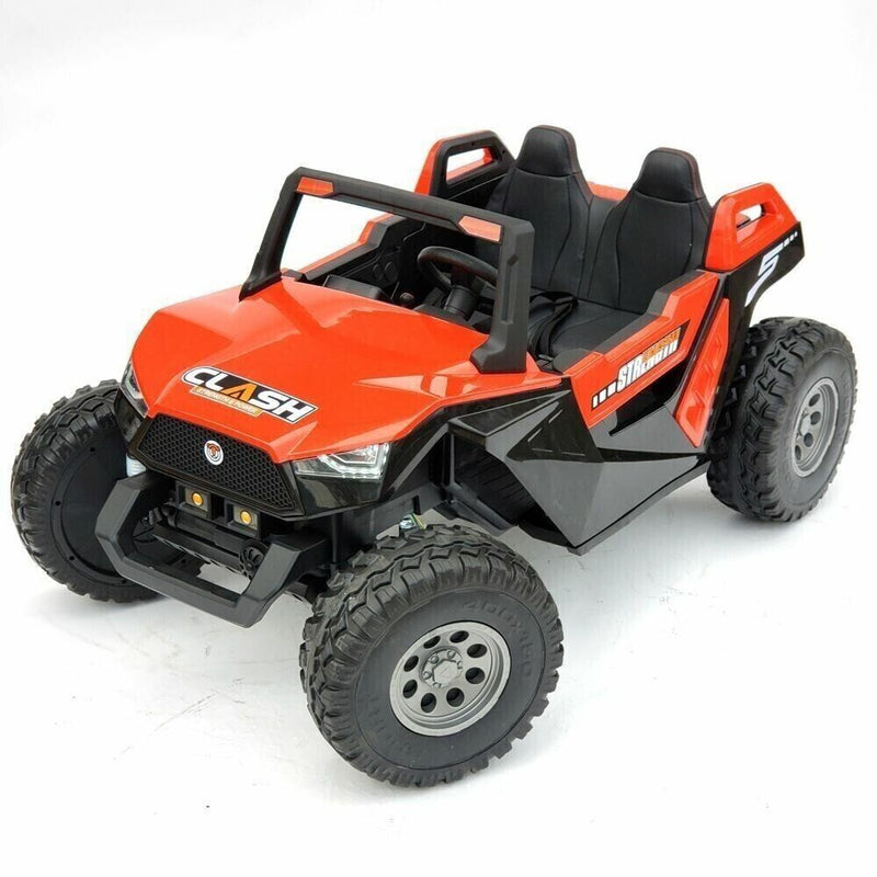 Red 24V Kids Ride-On Car 4×4 UTV Buggy with Remote Control and Bluetooth Connectivity