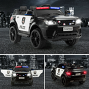 Electric Bluetooth Ride On Police Car for Kids with Remote Control - 12V