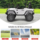 2-Seater Battery-Powered Jeep Car for Kids with Parental Remote Control - White