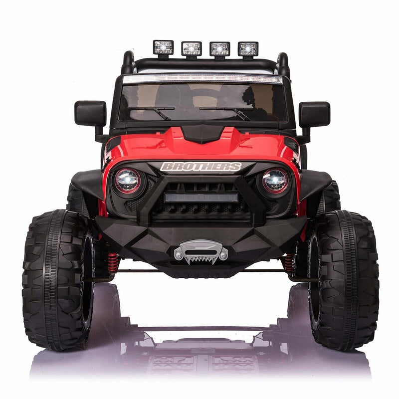 12V/24V Kids Ride-On Truck Car Jeep with LED Lights & Remote Control - 2 Sizes Available