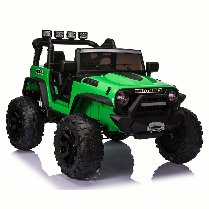 24V Battery-Powered Kids Ride On Truck with Trailer and RC Control - 3 Speeds, Camo Design