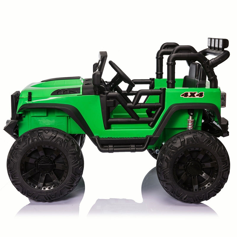 24V Battery-Powered Kids Ride On Truck with Trailer and RC Control - 3 Speeds, Camo Design