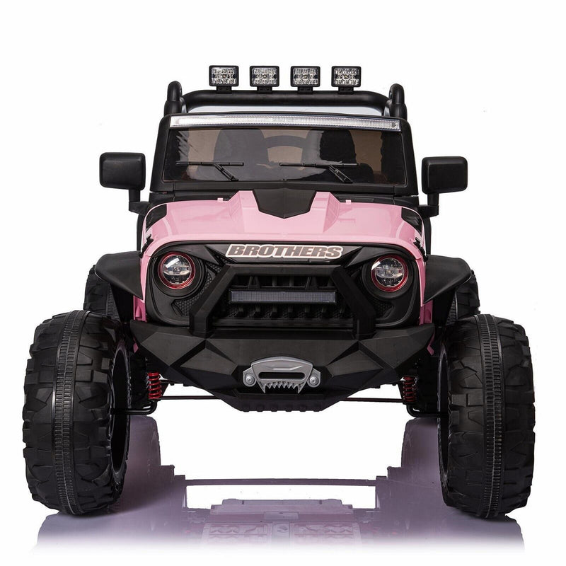 12V/24V Kids Ride-On Truck Car Jeep with LED Lights & Remote Control - 2 Sizes Available