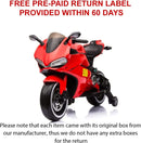 12V Kids Motorcycle Ride-On Toy with 4 MPH Speed and ASTM Approval