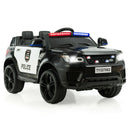 12V Electric Police Car for Kids with Rechargeable Battery, Music and Bluetooth Sounds