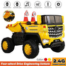 12V Four-wheel Drive Construction Truck 2.4G Remote Control/App Control Children's Electric Ride On Vehicle