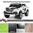 Police Car Ride-On Toy for Kids - 2 Seater Licensed Mercedes Benz X Class RC Trunk