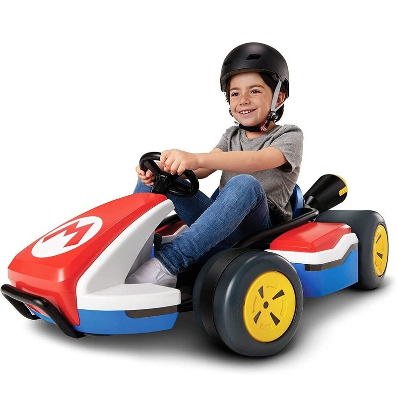 NEW Super Mario Kart 24V 3-Speed Drifting Ride-On Racer with Adjustable Seat and Sound Effects - Fast and Exciting