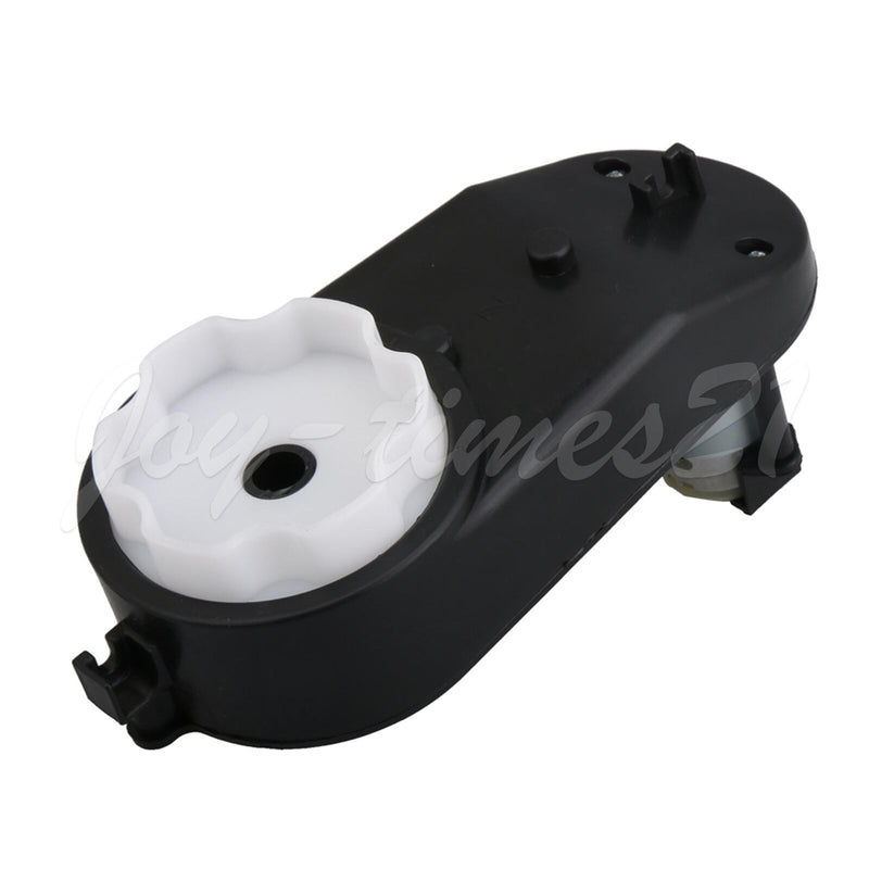 Motorized Gearbox for Electric Car or Bike - Replacement Part, 18000 RPM, 6V, Durable Black Plastic