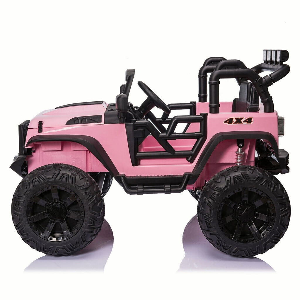 Remote Ride On Trucks 2 Seater 24V Kids Ride On Truck with Remote Control, LED Lights, and 3