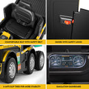 12V10AH Battery-Powered Ride On Truck with Swing Trailer and RC Control for Kids - MP3 Compatible, 6 Wheels