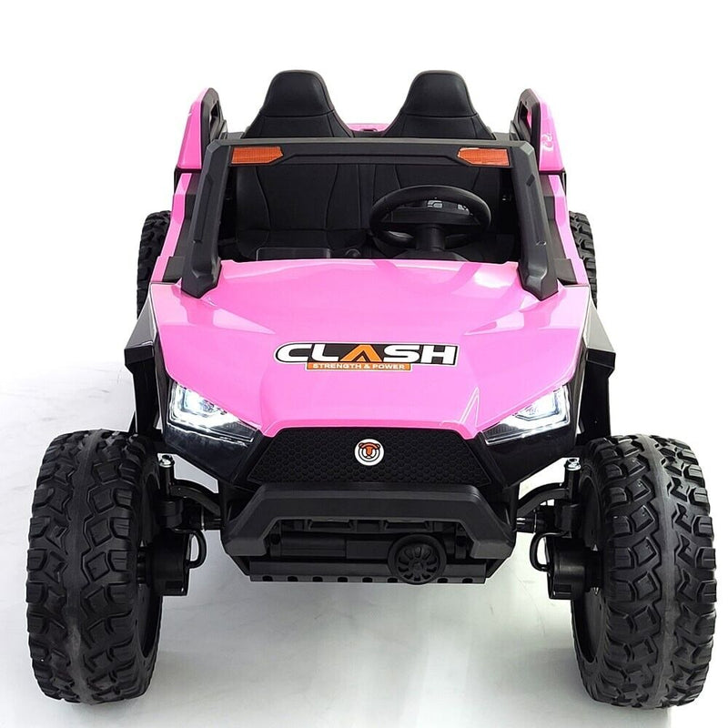 Pink 24V Children's Ride on Car 4×4 UTV Buggy with 2 Seats, Remote Control, and Bluetooth Connectivity