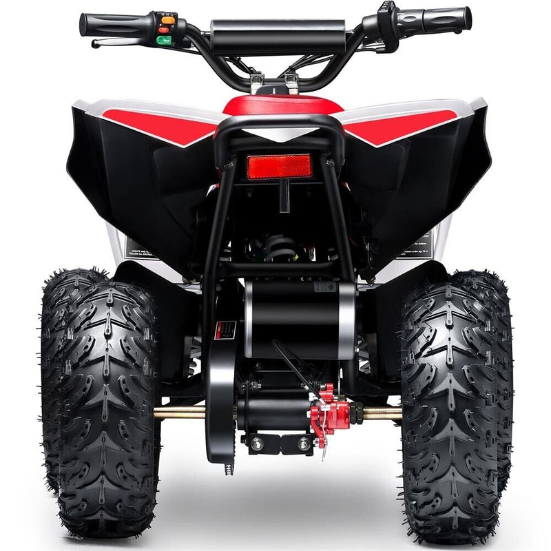 MotoTec E-Bully Electric Ride-On ATV - MT-E-Bully-ATV-36v-1000w_White (White/Red) ?