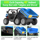 24V Electric Children's Ride-On Truck Toy Battery-Operated Two-Seater Bluetooth Lights Plaything