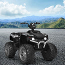 12V Electric ATV Quad for Kids with Music, LED Lights, and Black Finish