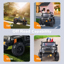 12V Electric Ride-On Car for Kids Ages 3-8 - Red/Black Truck Design